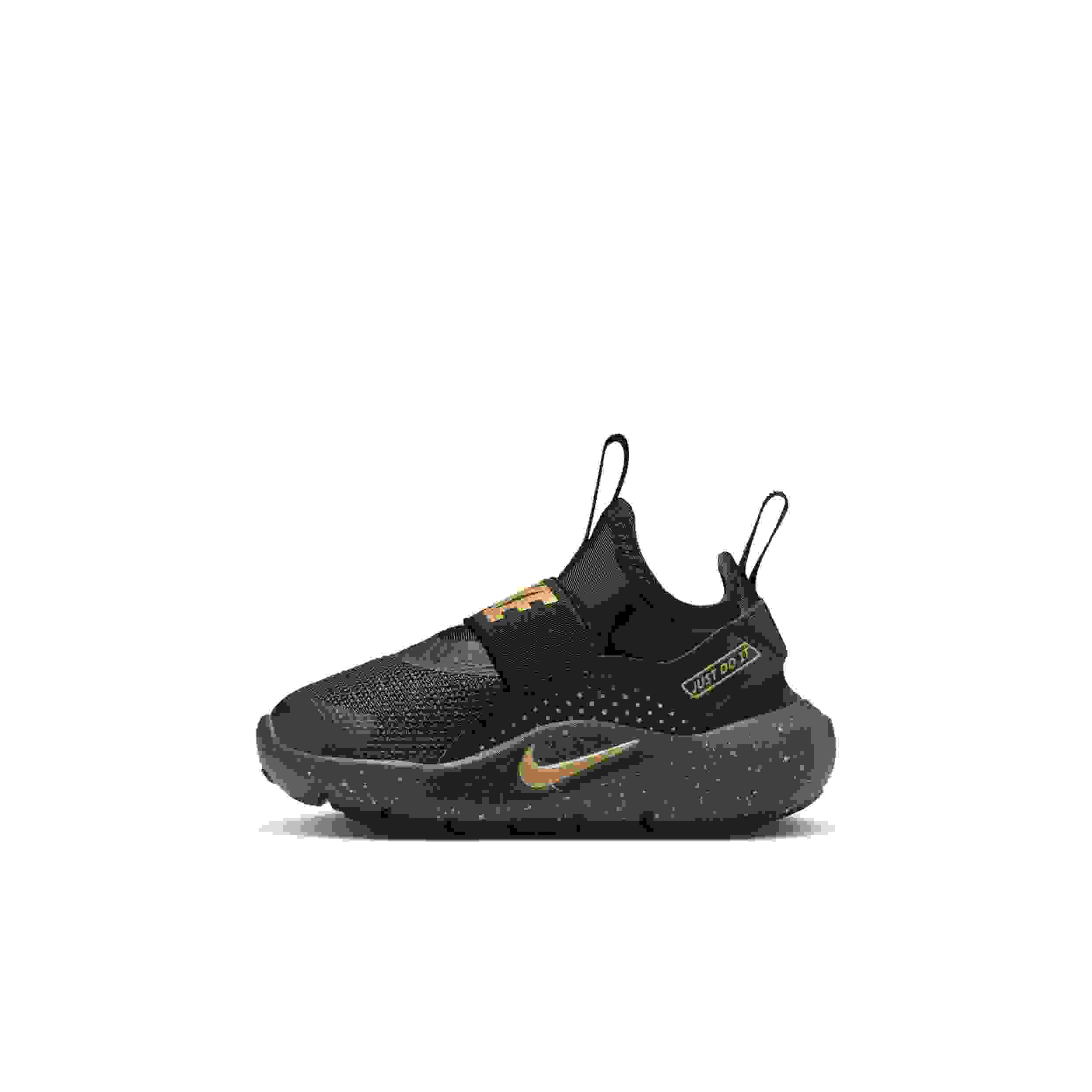 Nike Flex Runner 4 SE Infant Boys' "Black/Black/Metallic Gold" Running Shoe